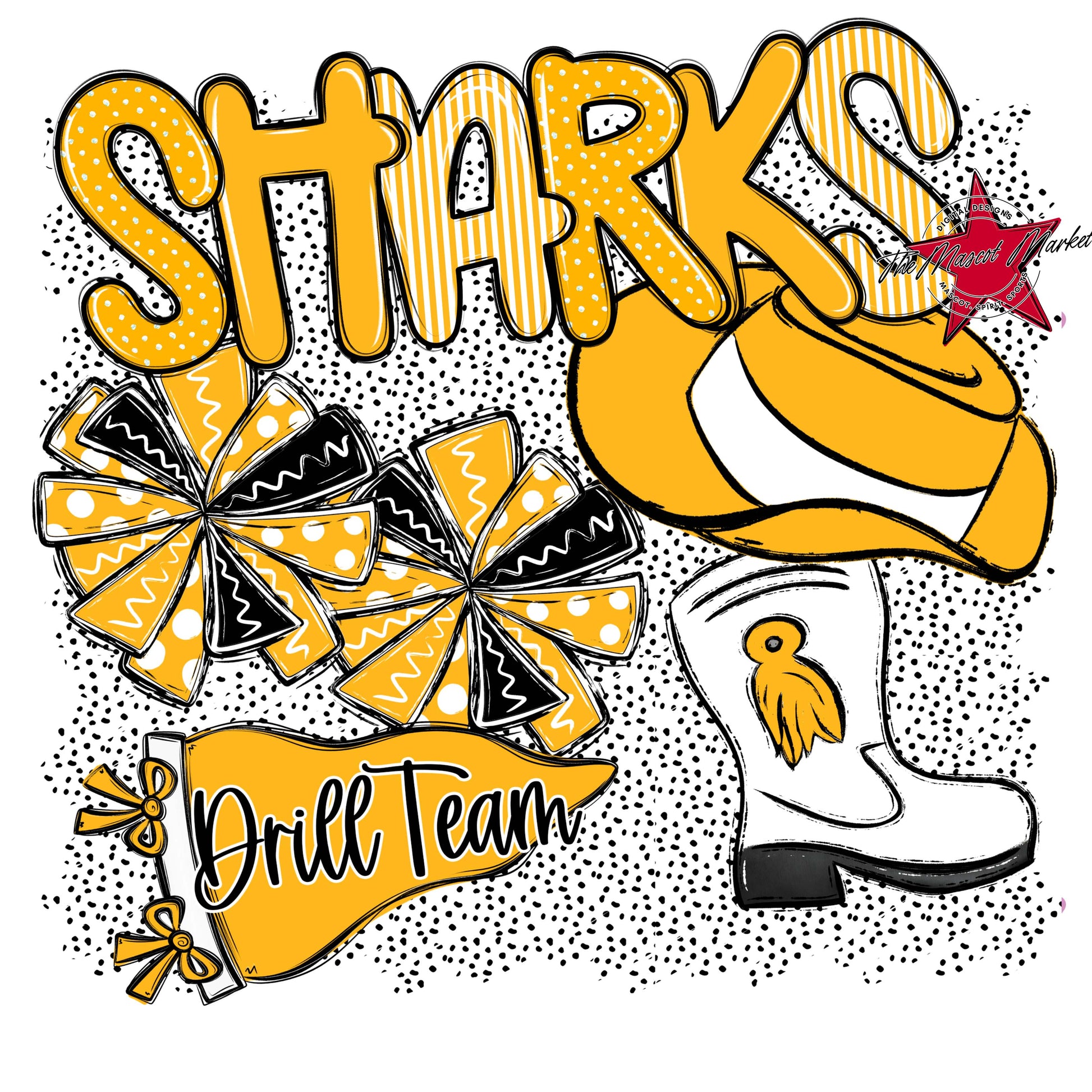 Sharks Drillteam Spirit-Yellow