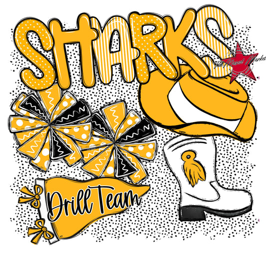 Sharks Drillteam Spirit-Yellow