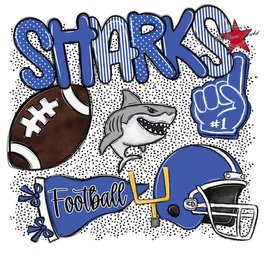 Sharks Football Spirit-Off Blue