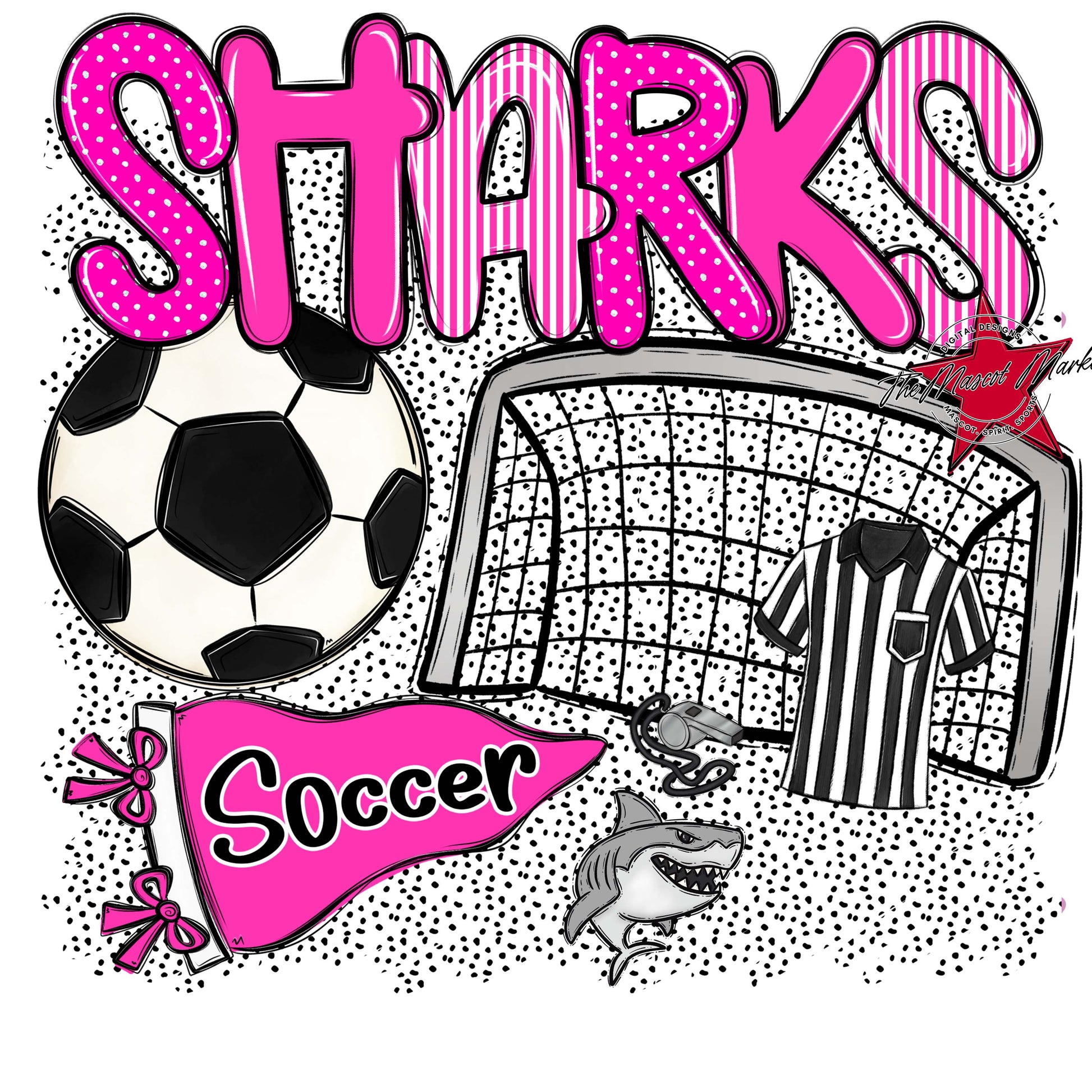 Sharks Soccer Spirit-Pink
