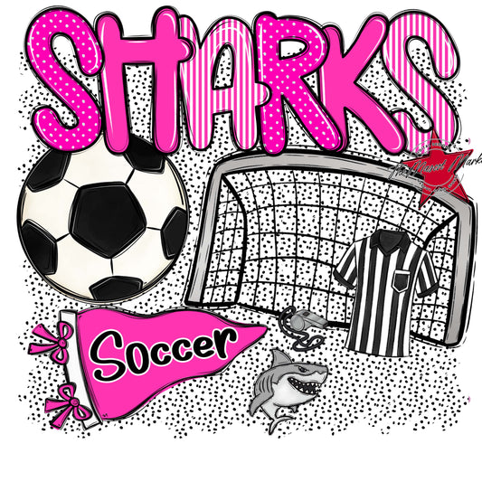 Sharks Soccer Spirit-Pink