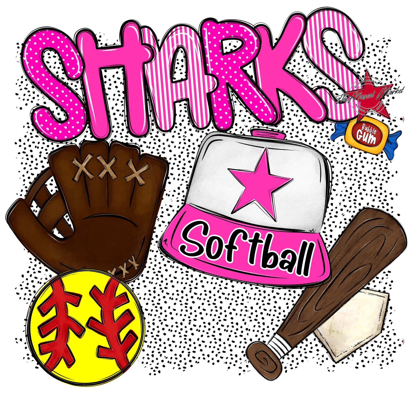 Sharks Softball Spirit-Pink