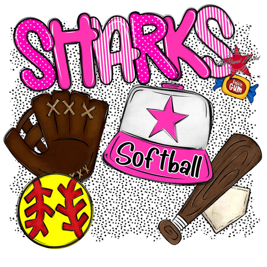 Sharks Softball Spirit-Pink