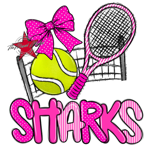 Sharks Tennis Spirit Design-Pink