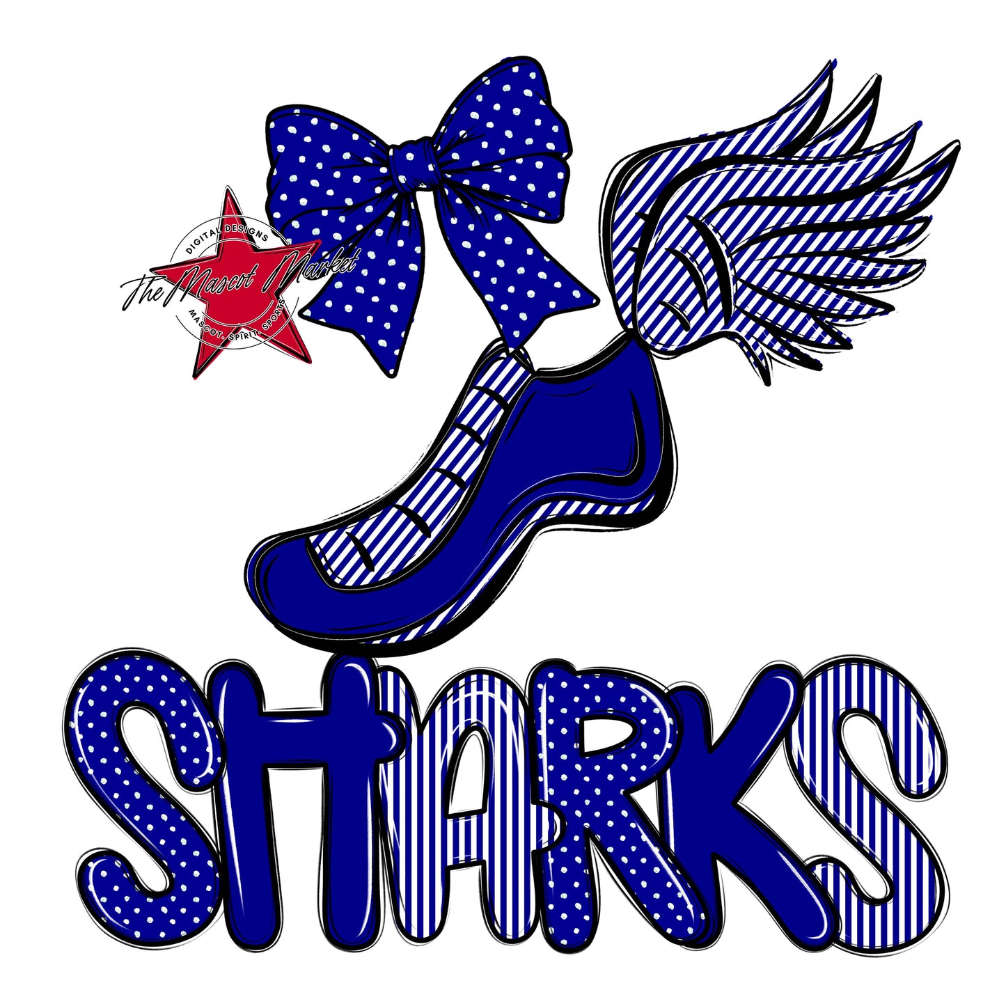 Sharks Track Spirit Design-Blue