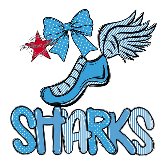 Sharks Track Spirit Design-Carolina Blue