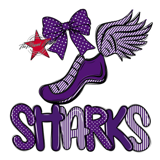 Sharks Track Spirit Design-Purple