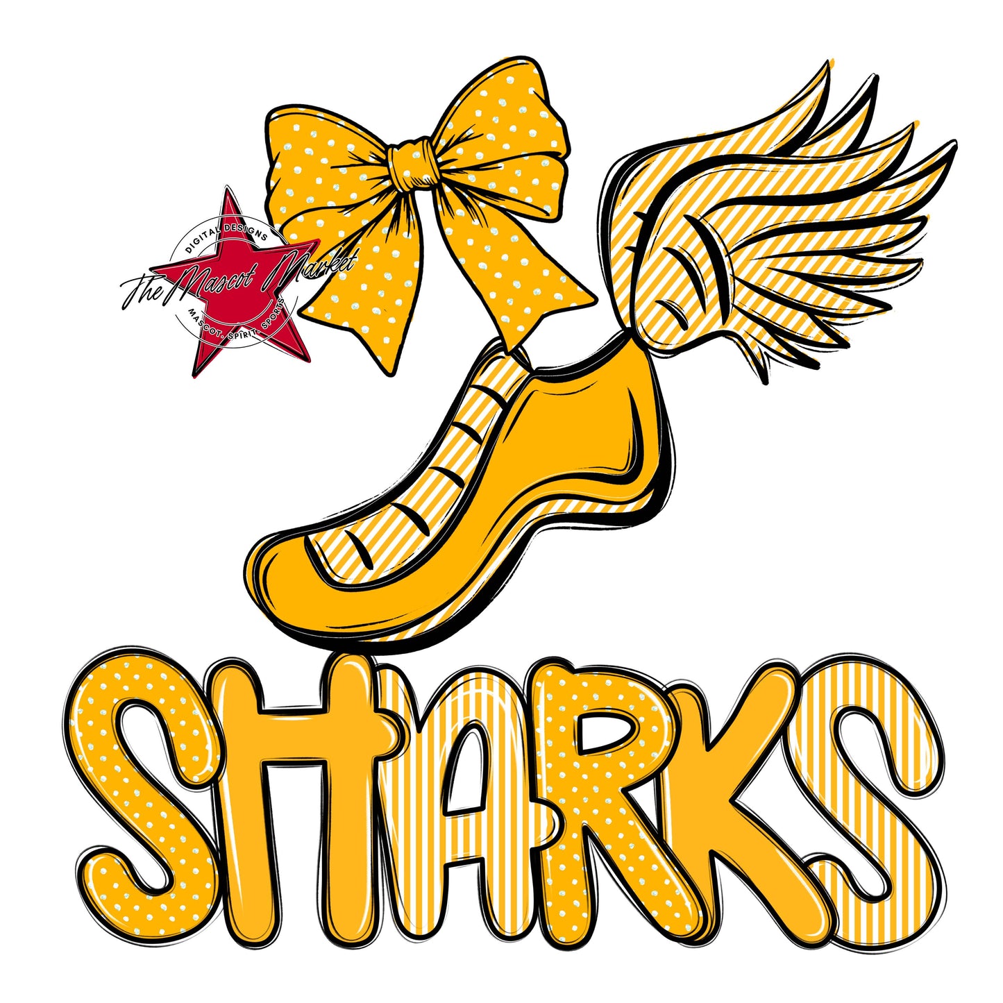 Sharks Track Spirit Design-Yellow