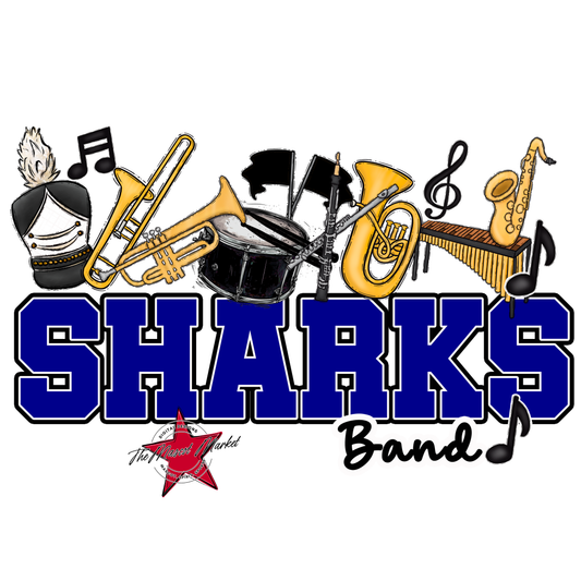 Sharks Varsity Band-Blue