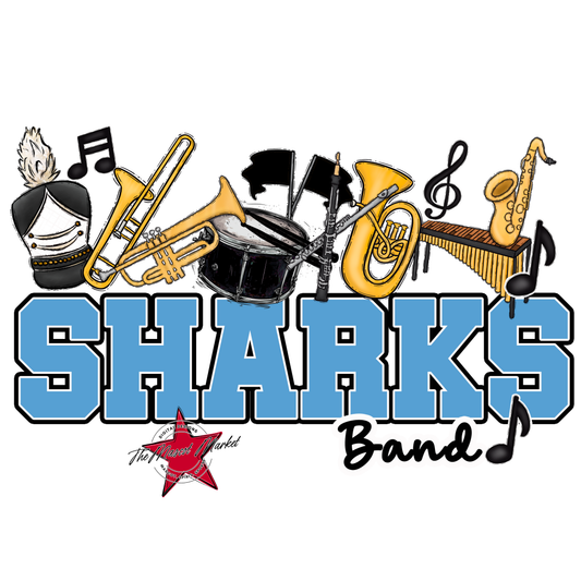 Sharks Varsity Band-Carolina Blue