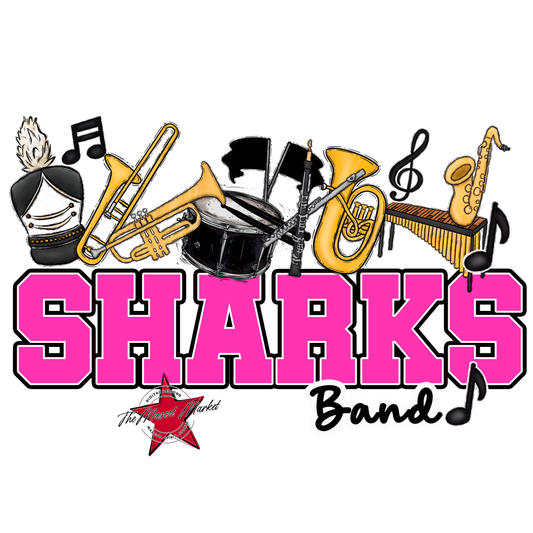 Sharks Varsity Band-Pink