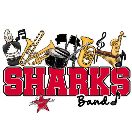 Sharks Varsity Band-Red