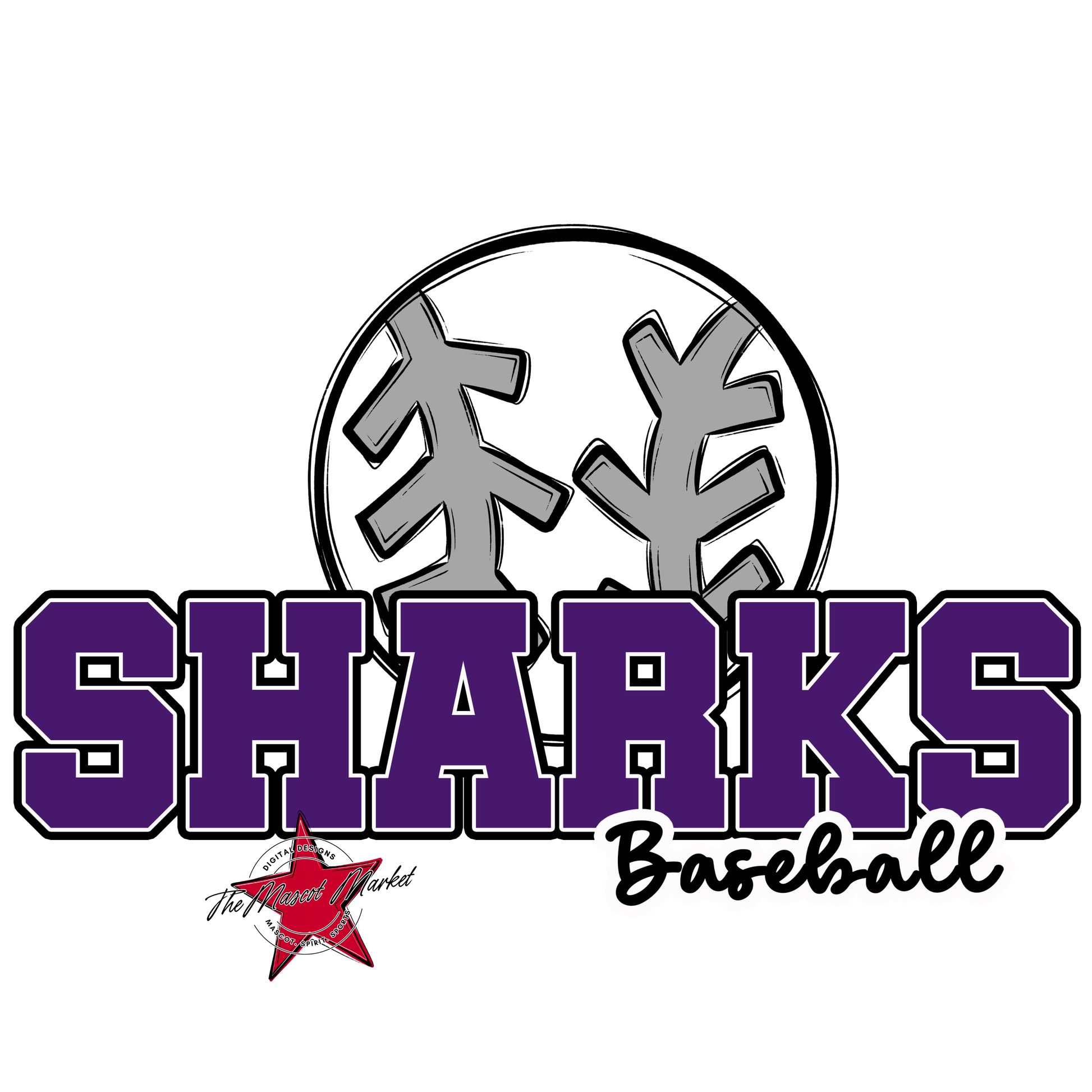 Sharks Varsity Baseball-Purple