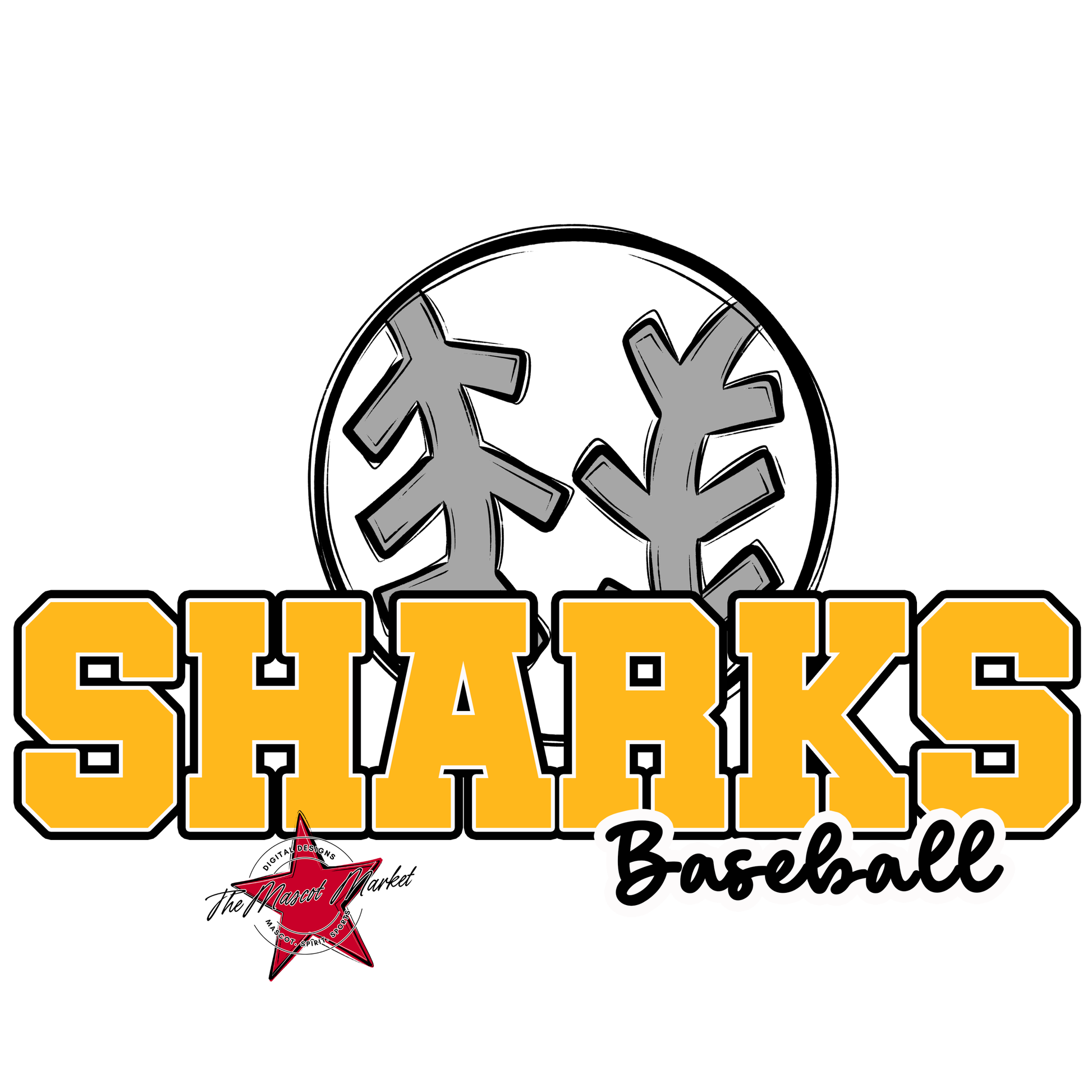 Sharks Varsity Baseball-Yellow