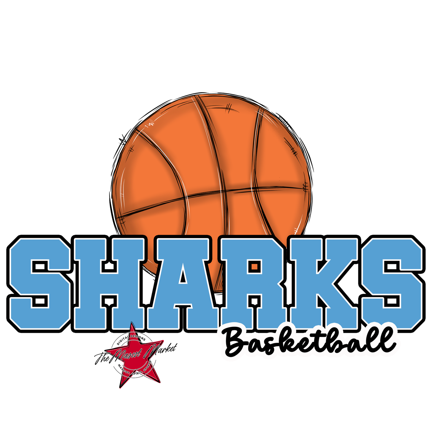 Sharks Varsity Basketball-Carolina Blue