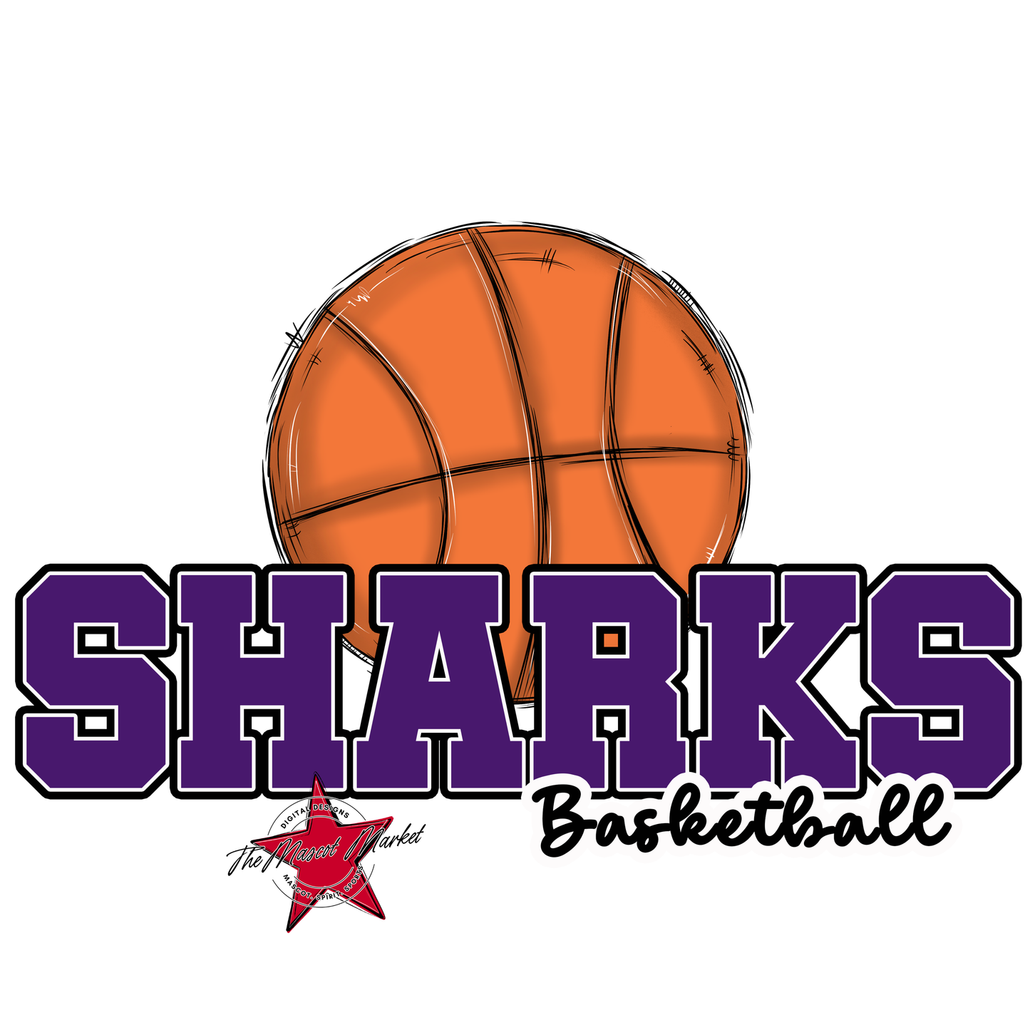 Sharks Varsity Basketball-Purple
