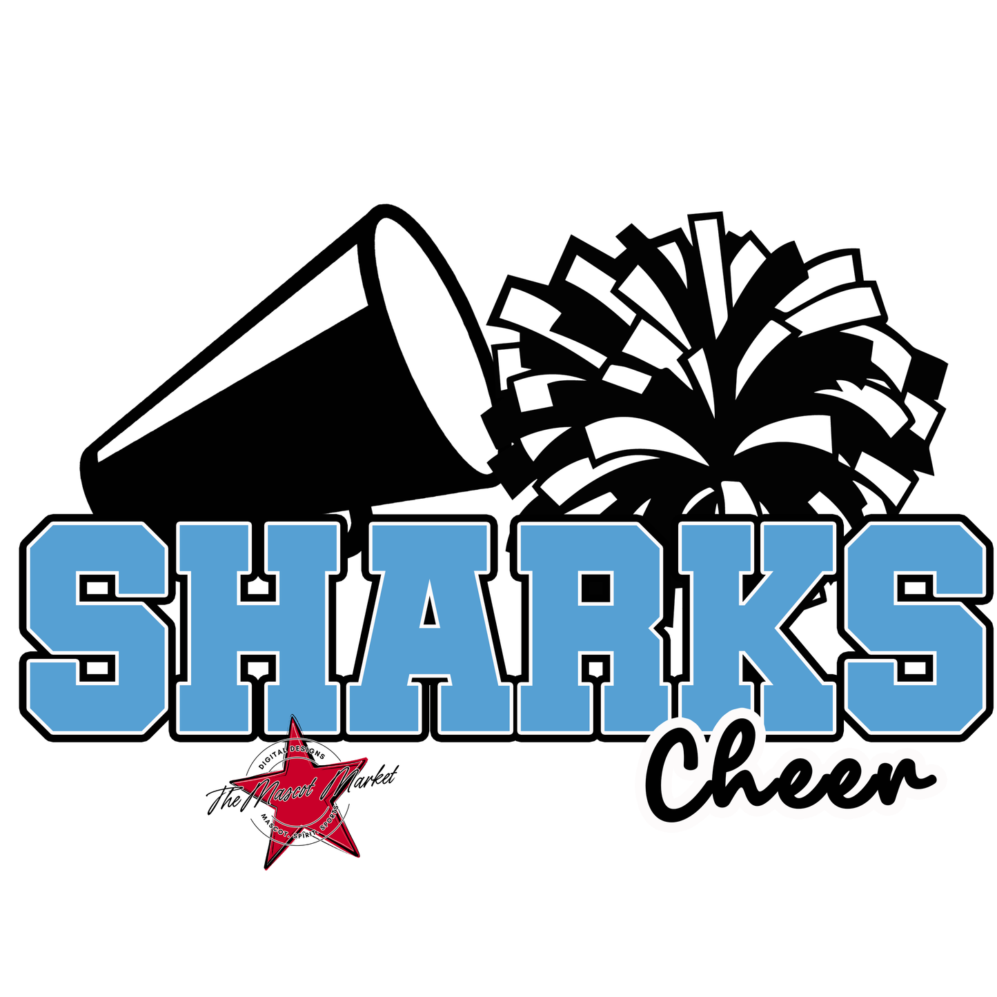 Sharks Varsity Cheer-Carolina Blue