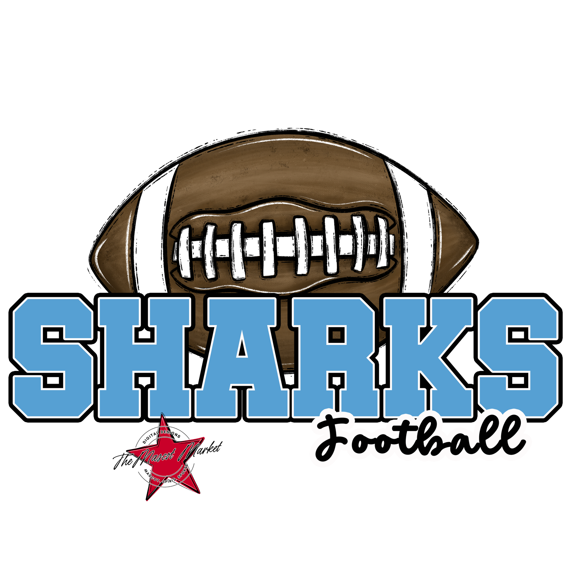 Sharks Varsity Football-Carolina Blue
