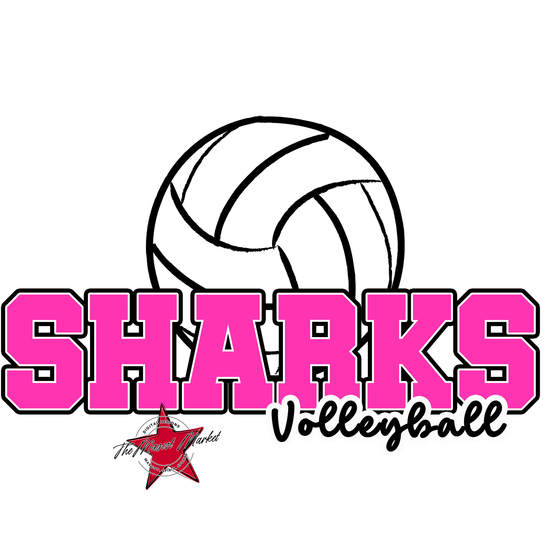 Sharks Varsity Volleyball-Pink