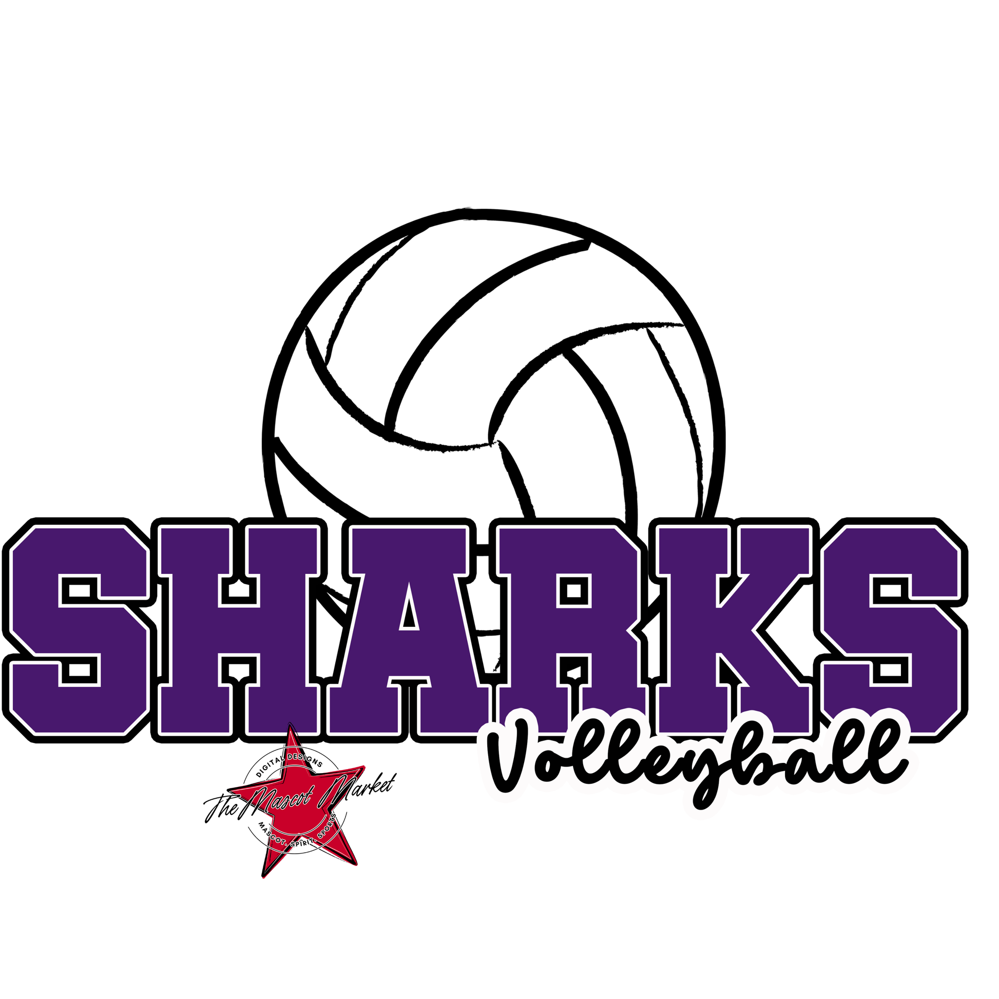 Sharks Varsity Volleyball-Purple