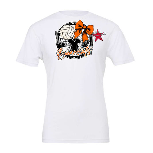 Bearcats Circle Volleyball Design-Orange