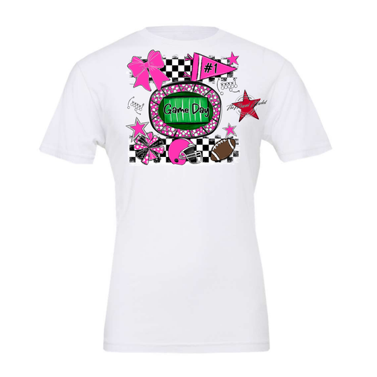 Game Day Checkers Spirit Design-Pink