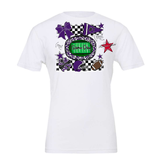 Game Day Checkers Spirit Design-Purple