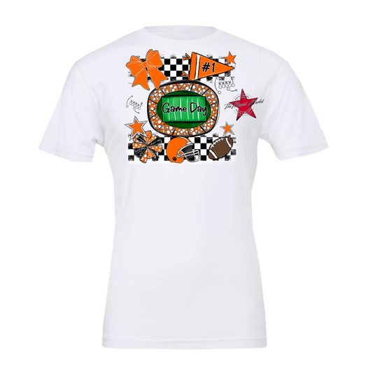 Game Day Checkers Spirit Design-Orange