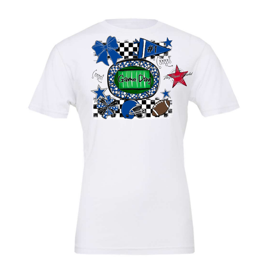 Game Day Checkers Spirit Design-Off Blue