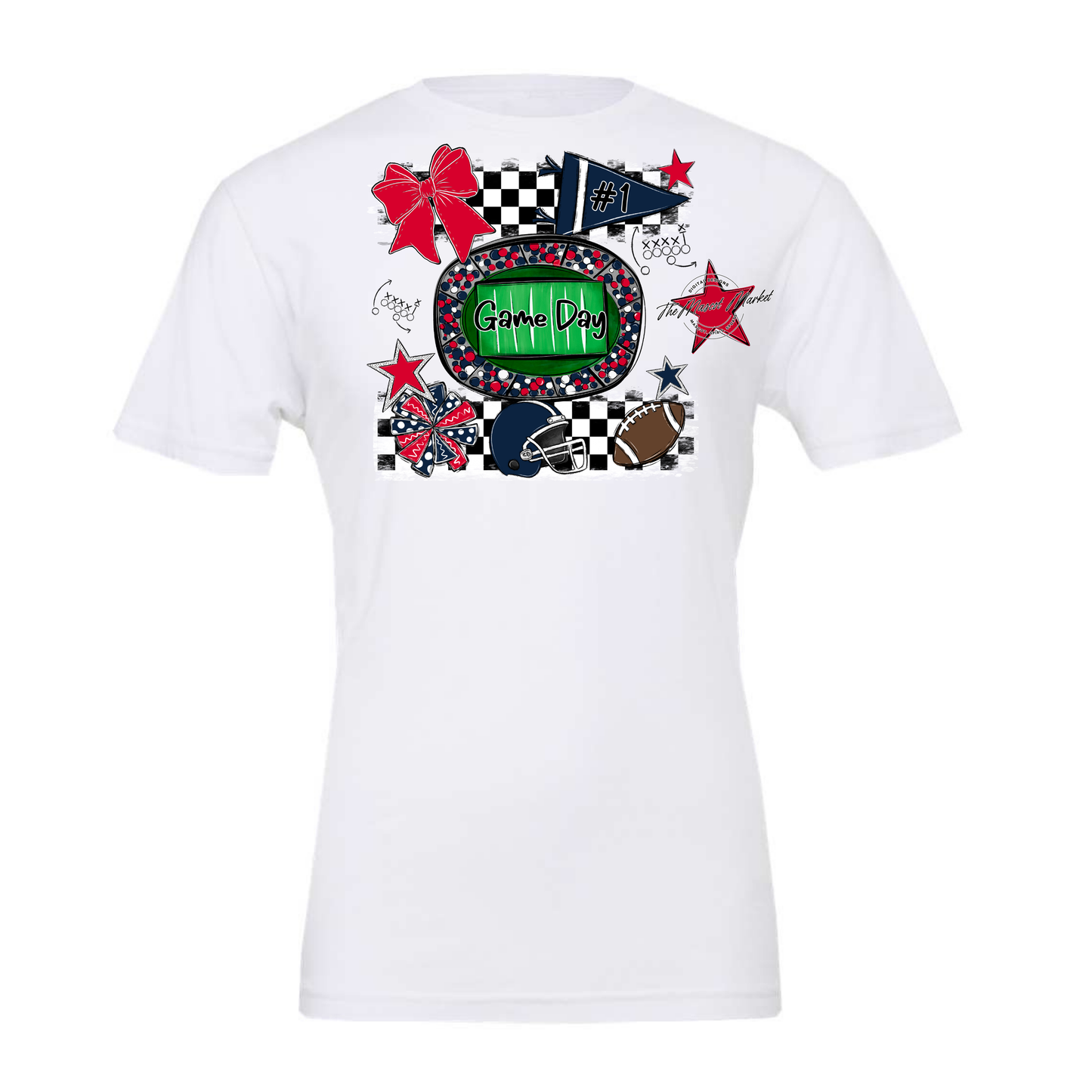 Game Day Checkers Spirit Design-Navy-Red