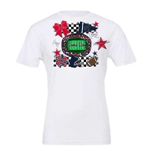 Game Day Checkers Spirit Design-Navy-Red