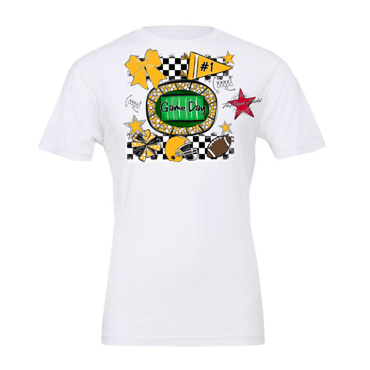 Game Day Checkers Spirit Design-Yellow