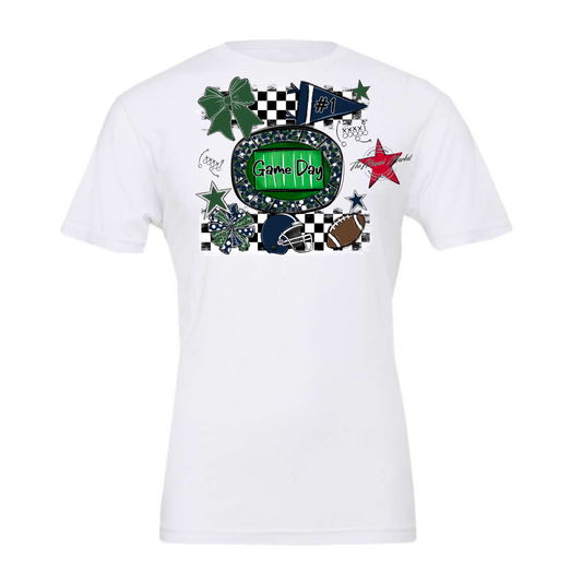 Game Day Checkers Spirit Design-Navy-Green