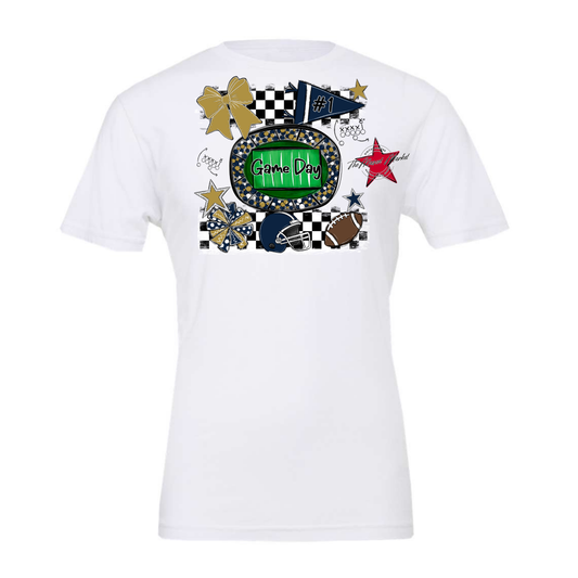 Game Day Checkers Spirit Design-Navy-Gold