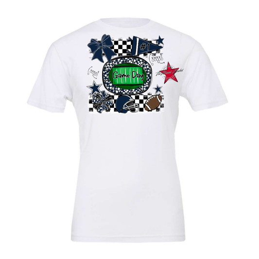 Game Day Checkers Spirit Design-Navy