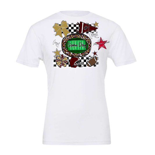 Game Day Checkers Spirit Design-Maroon-Gold