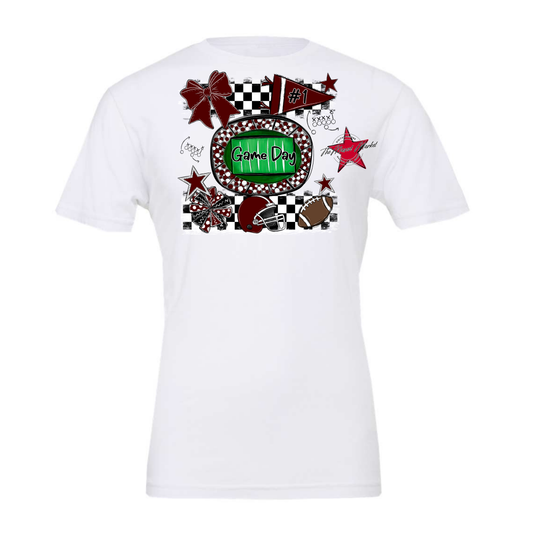 Game Day Checkers Spirit Design-Maroon