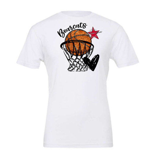 Bearcats Basketball Sequins w Net-Black
