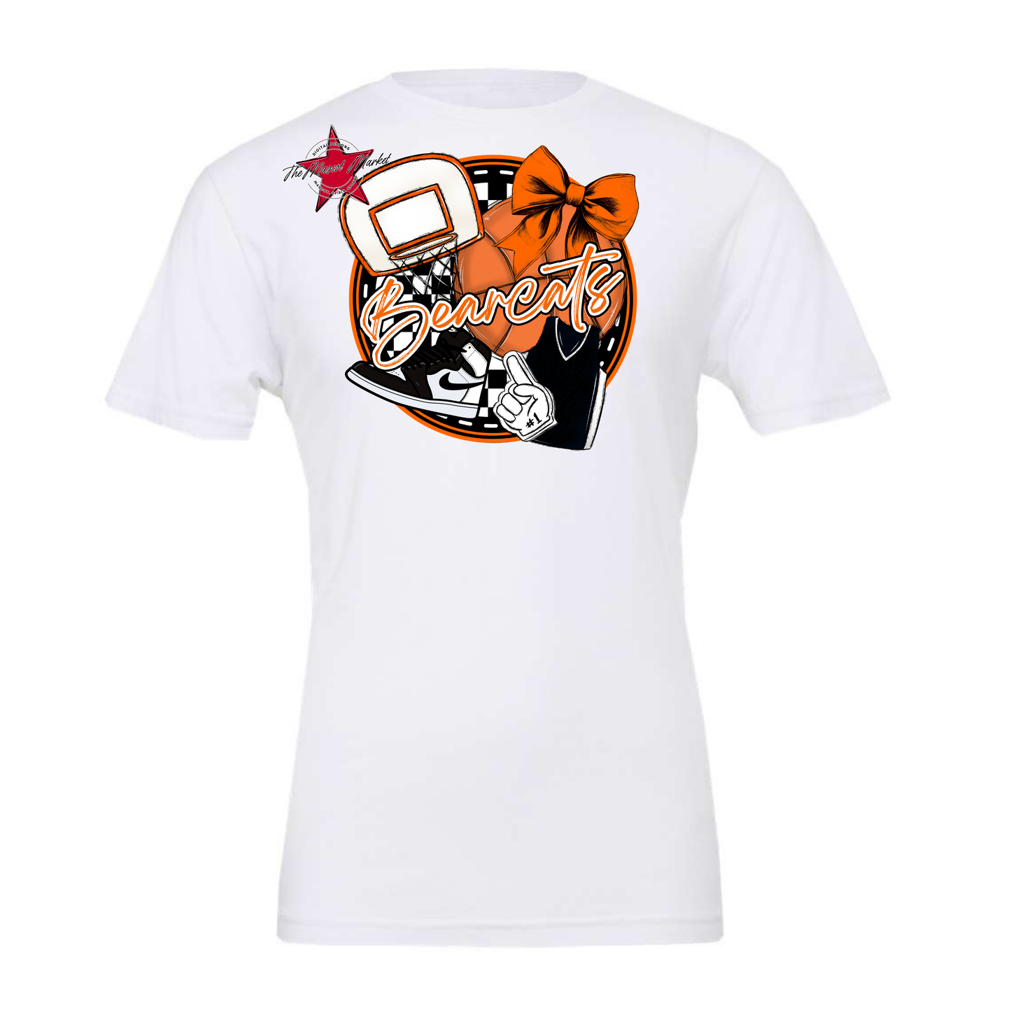 Bearcats Circle Basketball Design-Orange
