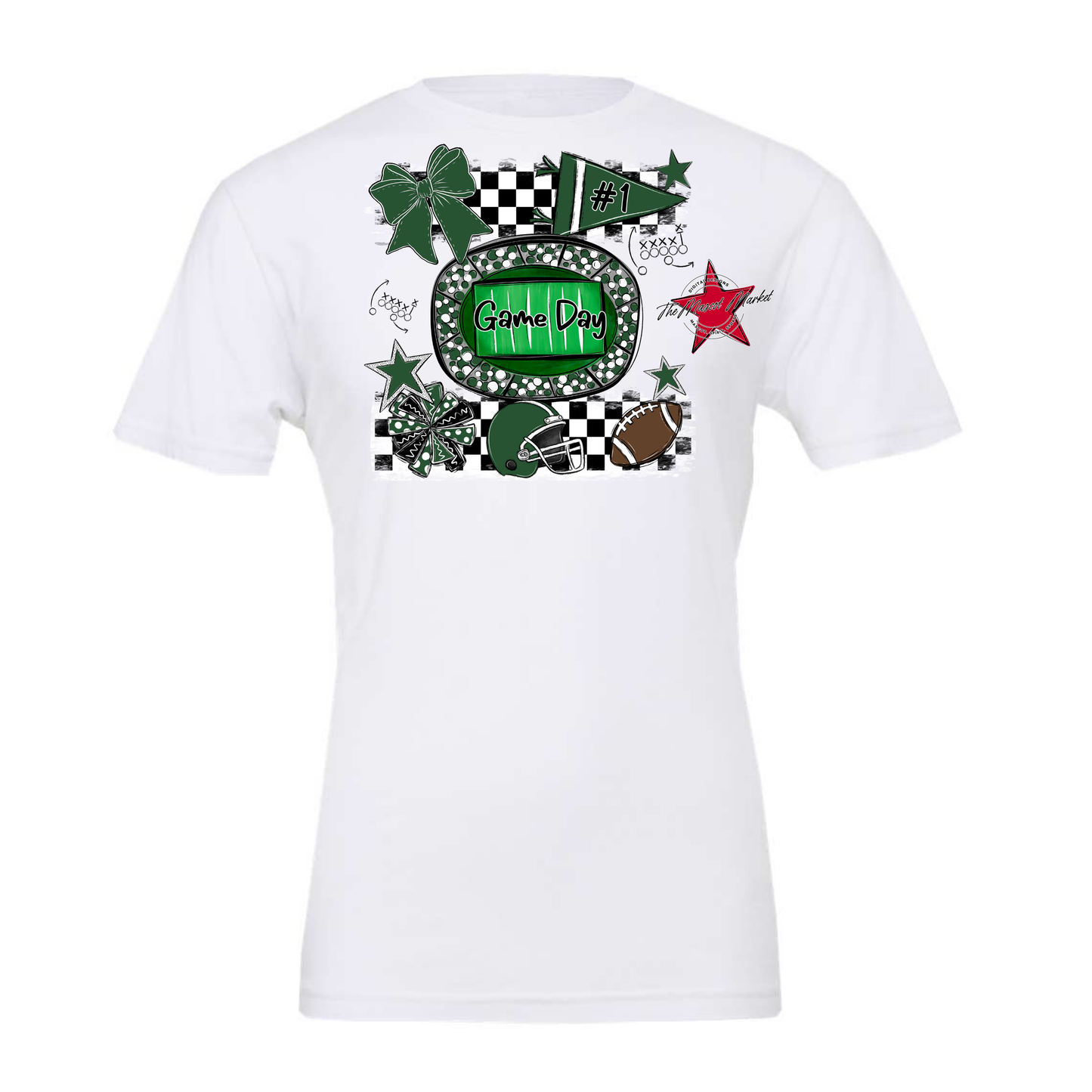 Game Day Checkers Spirit Design-Green
