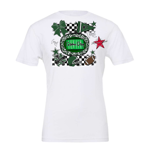 Game Day Checkers Spirit Design-Green