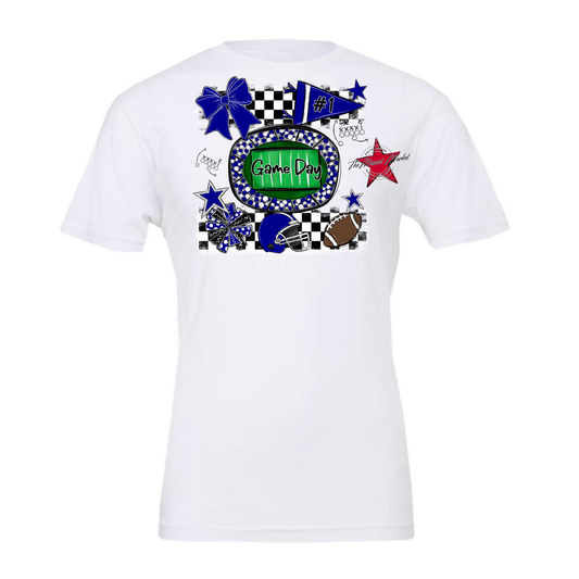Game Day Checkers Spirit Design-Blue