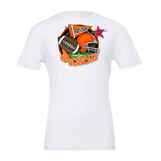 Bearcats Circle Football Design-Orange