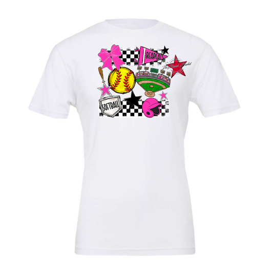 Bearcats Softball Checkers Design-Pink