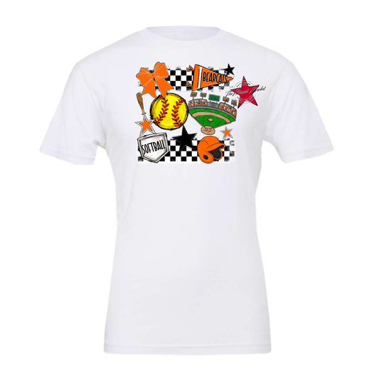 Bearcats Softball Checkers Design-Orange