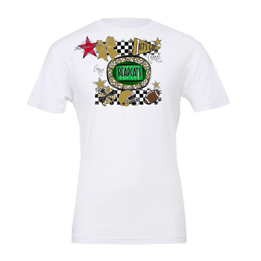 Bearcats Checkers Spirit Design-Gold