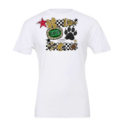 Bearcats Checkers Mascot Spirit Design-Gold