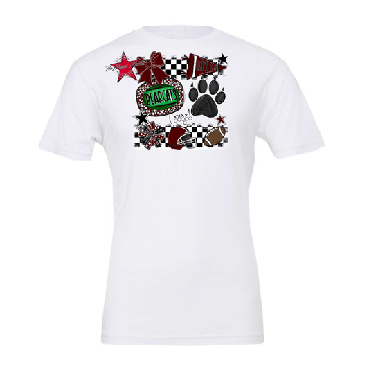 Bearcats Checkers Mascot Spirit Design-Maroon