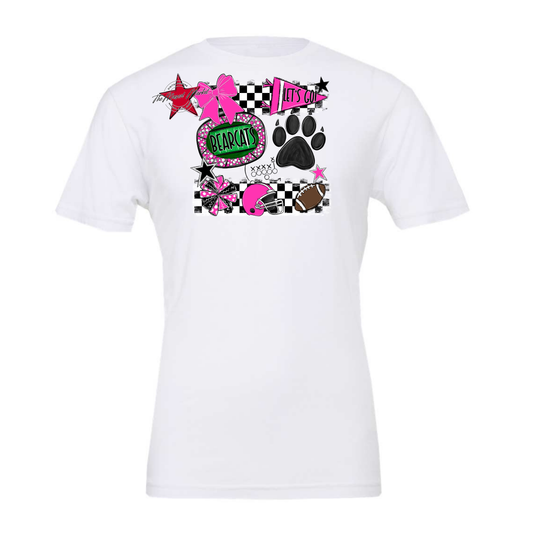 Bearcats Checkers Mascot Spirit Design-Pink