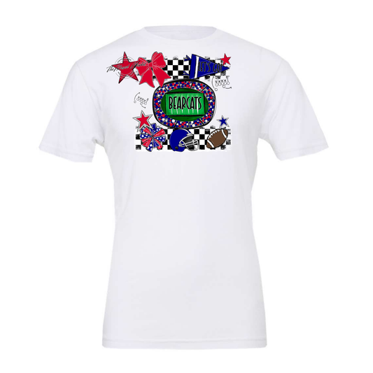 Bearcats Checkers Spirit Design-Blue-Red